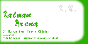 kalman mrena business card