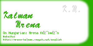 kalman mrena business card